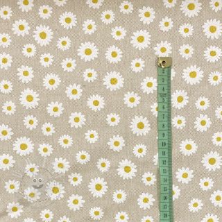 Dekostoff Linenlook Daisy sweet garden