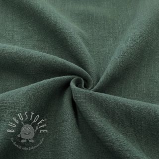 Leinenstoff gewaschen STONEWASHED dark green