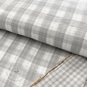 Double gauze/musselin Double sided CHECKS MINI grey