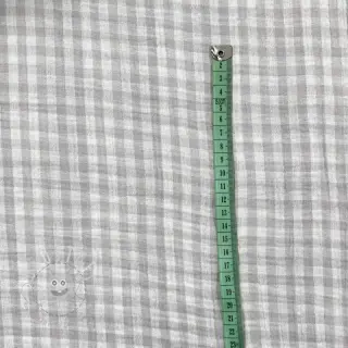 Double gauze/musselin Double sided CHECKS MINI grey