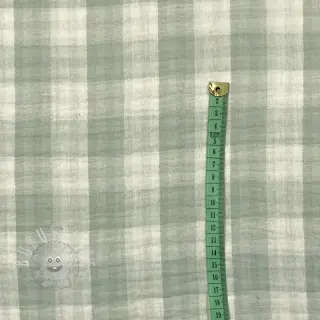 Double gauze/musselin Double sided CHECKS MINI nile