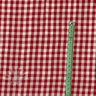 Double gauze/musselin Double sided CHECKS MINI red