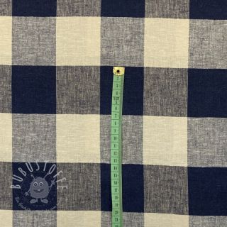 Viskosestoff leinen YARN DYED CHECK navy