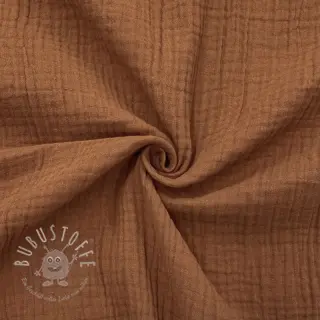 Double gauze/musselin cognac ORGANIC