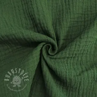 Double gauze/musselin dark green