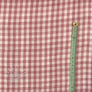 Double gauze/musselin Double sided CHECKS MINI mauve