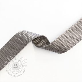 Gurtband 2,5 cm light grey