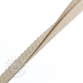 Elastisches Schrägband Polyamide 12 mm LUXURY dark pebble