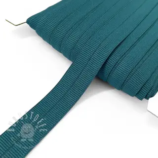 Elastisches Schrägband Polyamide matt 20 mm RIB petrol