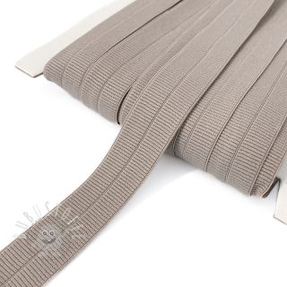 Elastisches Schrägband Polyamide matt 20 mm RIB taupe