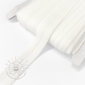 Elastisches Schrägband Polyamide matt 20 mm RIB off white