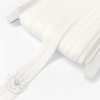 Elastisches Schrägband Polyamide matt 20 mm RIB off white