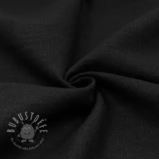 Leinenstoff gewaschen black