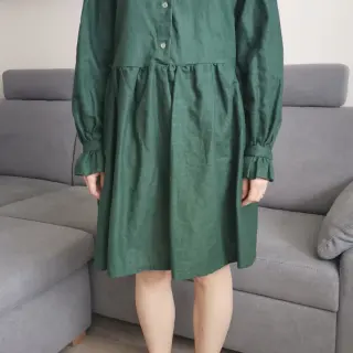 Leinenstoff gewaschen dark green