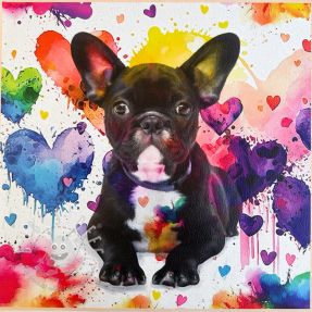 Kunstleder KARIA French Bulldog PANEL