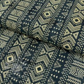 Baumwollstoff UNIQUE BATIK design K petrol