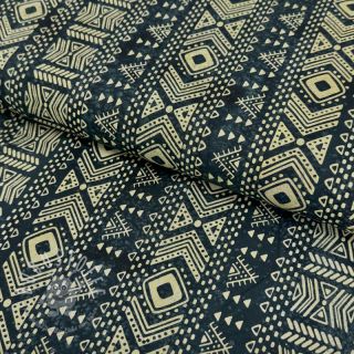 Baumwollstoff UNIQUE BATIK design K petrol