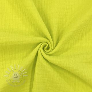 Double gauze/musselin NEON YELLOW ORGANIC