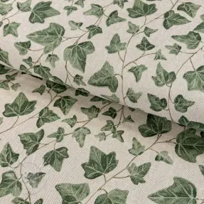 Dekostoff Linenlook Hedera watercolour