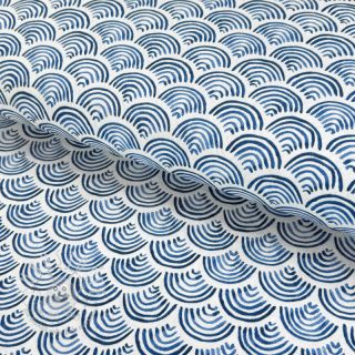 Dekostoff premium Handpainted wave scale