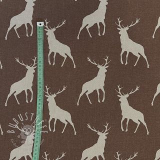 Dekostoff Linenlook Hunting deer silhouette