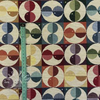 Dekostoff GOBELIN PREMIUM Graphic square circle