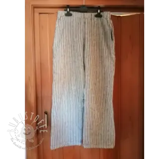Leinen mit Baumwolle Lira big stripe black