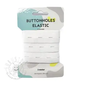 Guma plochá dierková 18 mm white 3 m