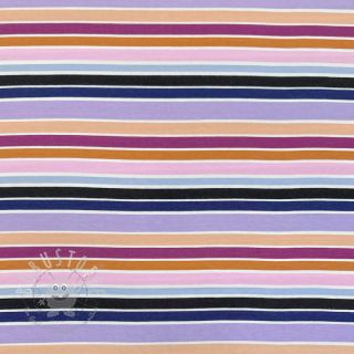 Jersey Patches and stripes multicolour fuchsia