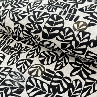 Dekostoff jacquard GALET allover noir blanc