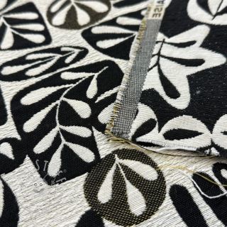 Dekostoff jacquard GALET allover noir blanc