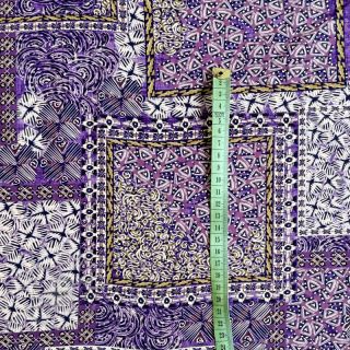 Viskosestoff RADIANCE Patchwork purple digital print