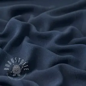 Viskosestoff leinen CRINCLE navy