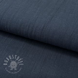 Viskosestoff leinen CRINCLE navy