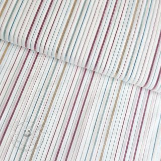 Baumwollstoff LUREX stripes white