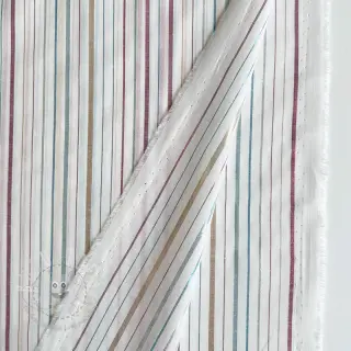 Baumwollstoff LUREX stripes white