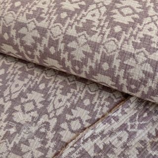 Double gauze/musselin JACQUARD Aztec aubergine