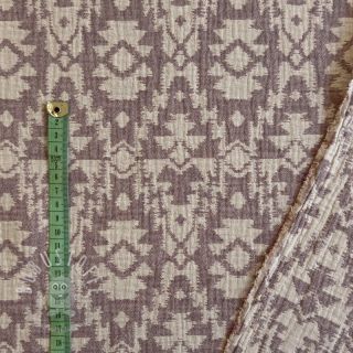 Double gauze/musselin JACQUARD Aztec aubergine