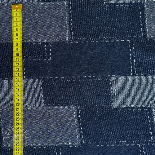 JEANS jacquard Patchwork pattern jeans | Bubustoffe.de