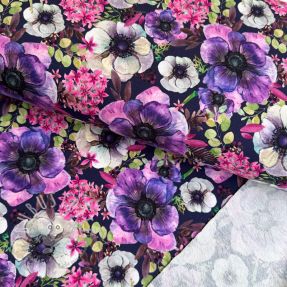 Sweatstoff Violetta flower digital print