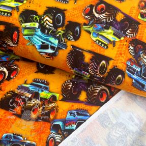 Sweatstoff Monsters and trucks design B digital print