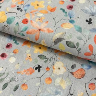 Leinen mit Baumwolle Pretty florals deisgn B digital print