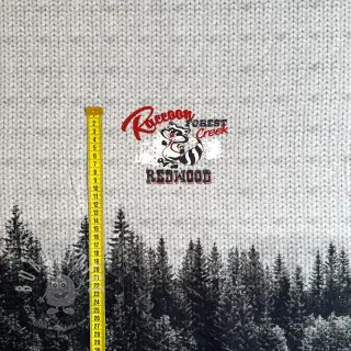 Sweatstoff Redwood black PANEL digital print