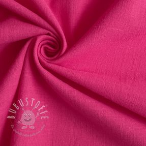 Baumwollstoff mit Leinen fuchsia