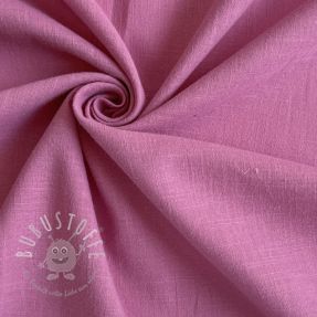 Baumwollstoff mit Leinen dark pink