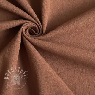 Baumwollstoff mit Leinen chestnut