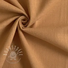 Baumwollstoff mit Leinen cognac