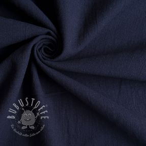 Baumwollstoff mit Leinen dark blue