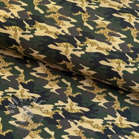Jersey Shimmering camouflage brown digital print