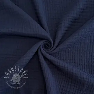 Musselin Triple Gauze navy